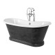 Arley Charcoal Waxed Double Acrylic 170x75cm Free Standing bath