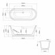 Arley Double Acrylic 170x75cm Free Standing bath Solid Aluminium Outer