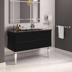 Gloss black store vanity unit