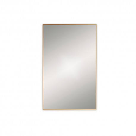 Rectangular Brushed Brass Framed Mirror, Brass Framed Mirror Rectangle