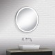 Round LED back-lit mirror Chrome 60cm