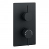 Stonewood Round Modern Two outlet Concealed Shower Valve - Matt Black