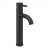 Matt Black Round Lever Tall Basin Mixer