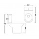 Basic Short Projection Open Back close coupled WC including soft close seat