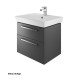 Project 60 Cm Two Drawer Vanity Gloss Ash Grey