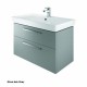 Project 80 Cm Two Drawer Vanity Gloss White