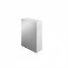 Project Mirrored Wall Cabinet Single Door Gloss White