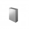 Project Mirrored Wall Cabinet Single Door Gloss Ash Grey