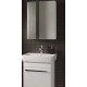 Project Mirrored Wall Cabinet Single Door Gloss White