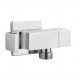 SQUARE DELUXE DOUCHE KIT WITH ISOLATING OUTLET CHROME