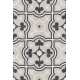 Floral Anthracite Decor 4 set Porcelain tiles 200 x 200mm 8mm