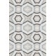 Floral Decor light Grey  4 set Porcelain tiles 200 x 200mm 8mm