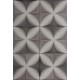 Dark Leaf Oval Decor light Grey 4 set Porcelain tiles 200 x 200mm 8mm