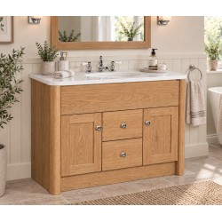 Set 12 Oak Radius Leg Vanity