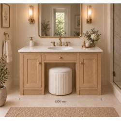 Bespoke Oak Vanity with Central Dressing Area
