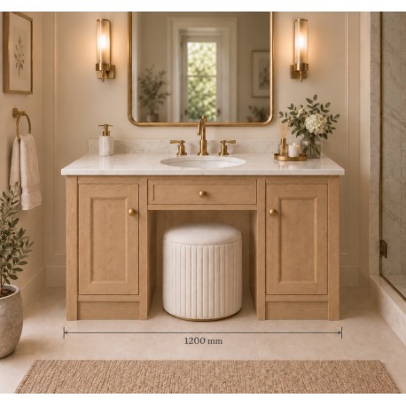 Bespoke Oak Vanity with Central Dressing Area