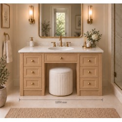 Bespoke Oak Vanity with Central Dressing Area