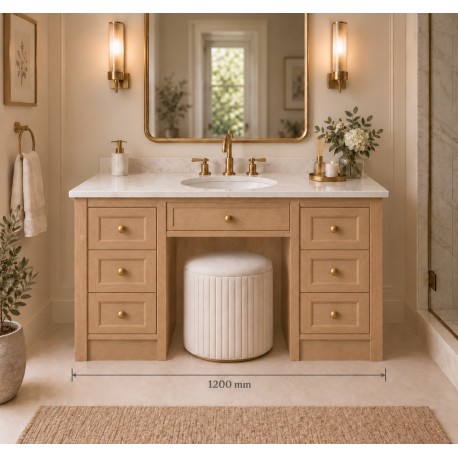 Bespoke Oak Vanity with Central Dressing Area