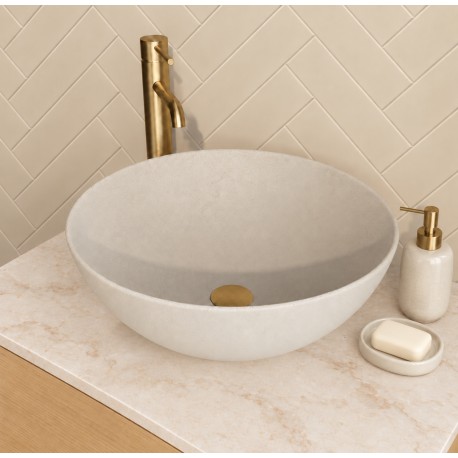 Matt Cream Basin 410mm