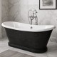 Arley Charcoal Waxed Double Acrylic 170x75cm Free Standing bath