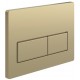 Brushed Gold Rectangle Push Button Flush-plate