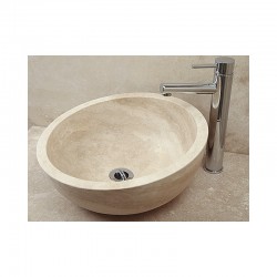 Style 1 Sloping Hand Crafted Natural Stone Bowl 42cm