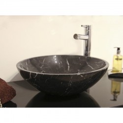 Style 5 Hand Crafted Nero Marquina Bowl 42cm