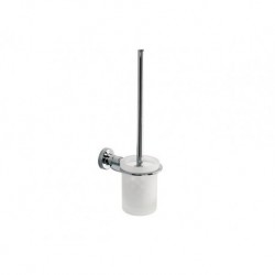 Round Toilet Brush Wall Mounted with frosted holder