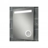 Back-lit mirror with integrated 3x magnifying mirror