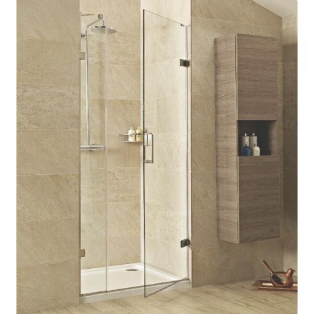 8mm Hinged Door with One In-Line Panel and Side Panel