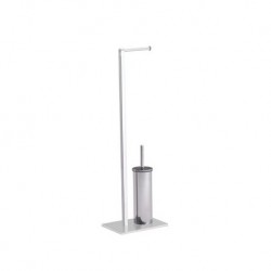 Square Free Standing Roll Holder with Toilet Brush